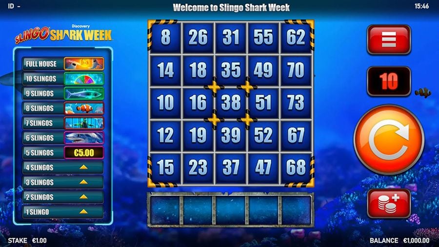 Slingo Shark Week - galabingo