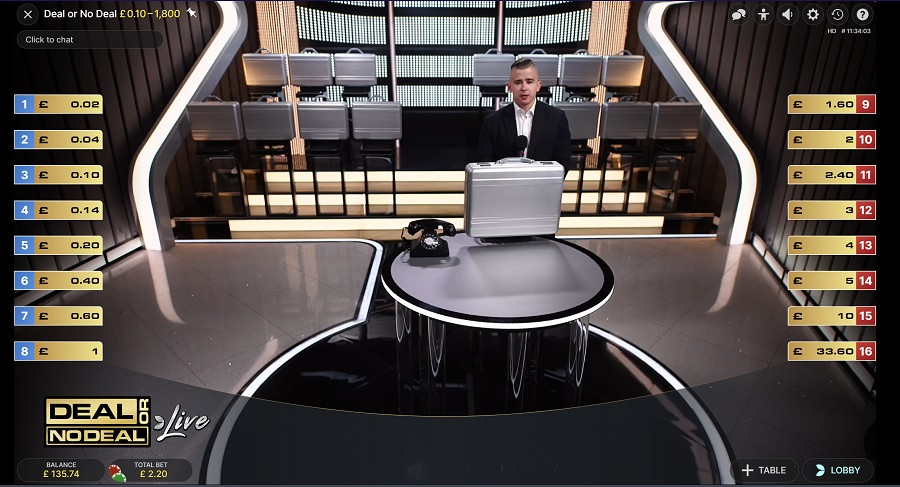 Deal Or No Deal Live Main Game - galabingo