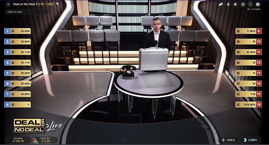 Deal Or No Deal Live Main Game - galabingo