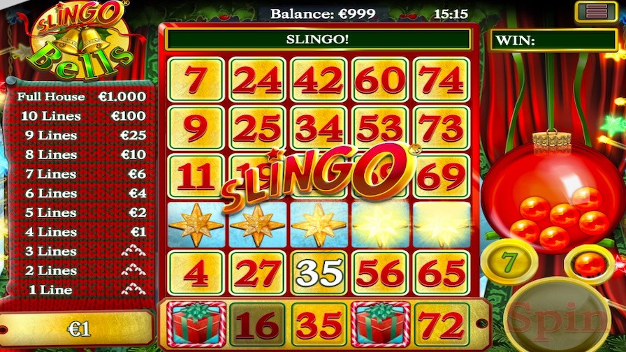 Slingo Bells Bonus - galabingo
