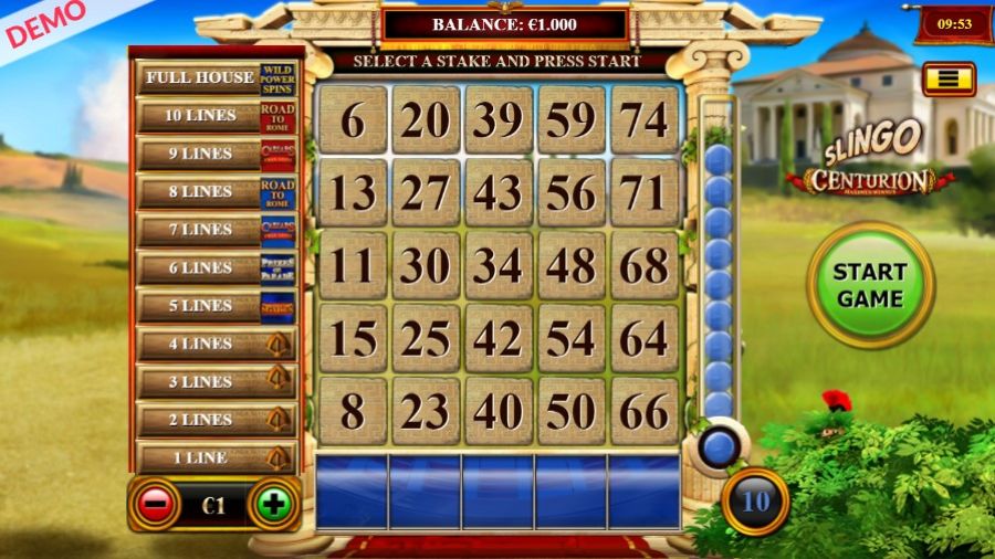 Slingo Centurion 1  - galabingo