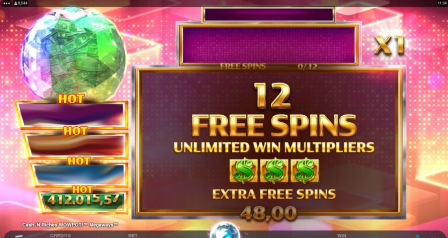 Cash N Riches Bonus - galabingo