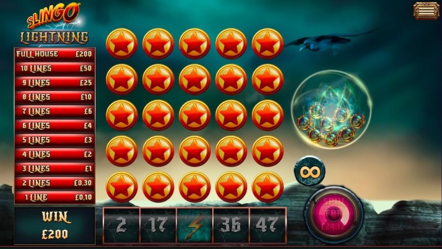 Slingo Lightning Bonus - galabingo