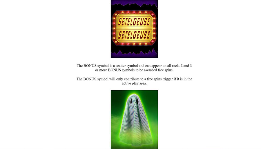 Beetlejuice Megaways Symbols - galabingo