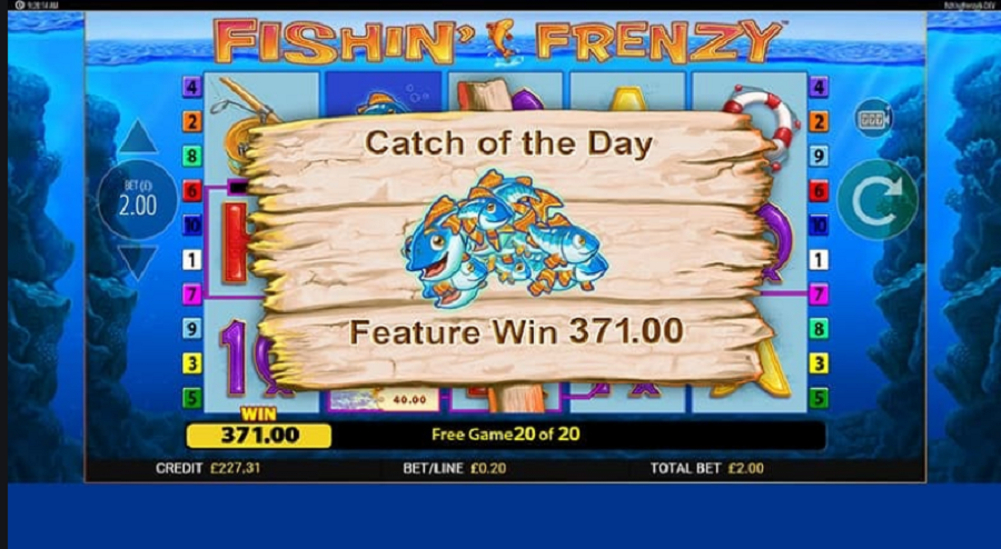 Fishin Frenzy Jackpot King Bonus - galabingo