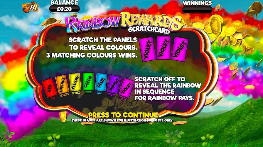 Rainbow Rewards Scratchcard Feature Symbol - galabingo