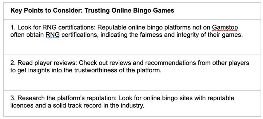 Key Points Rng - galabingo