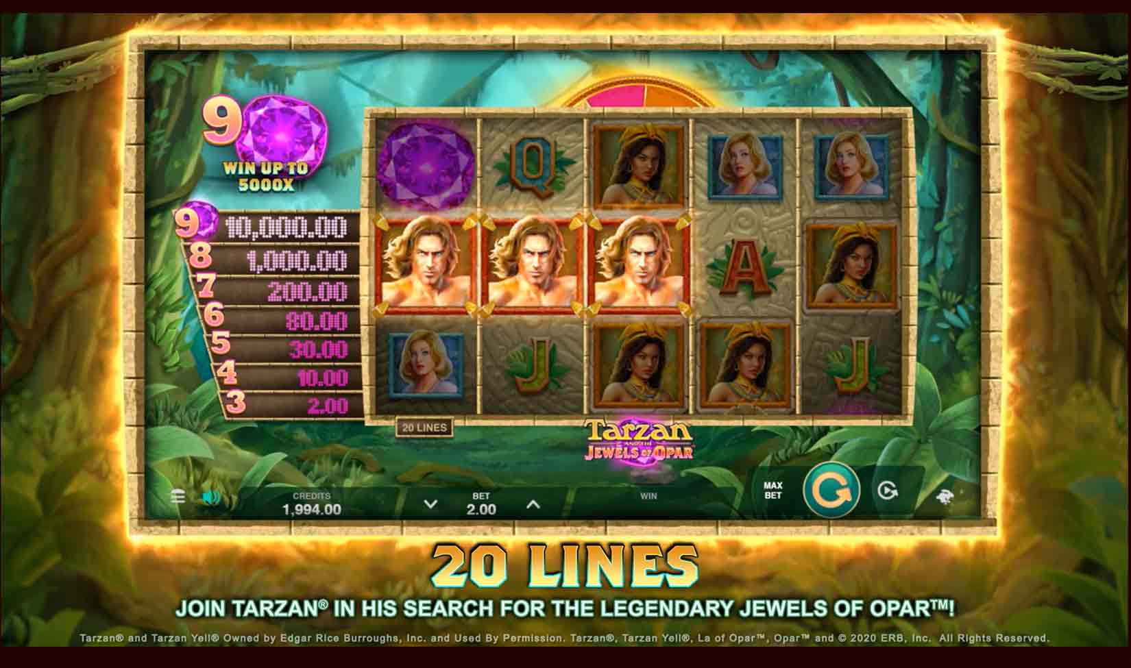Tarzan and the jewels of opar slots - galabingo