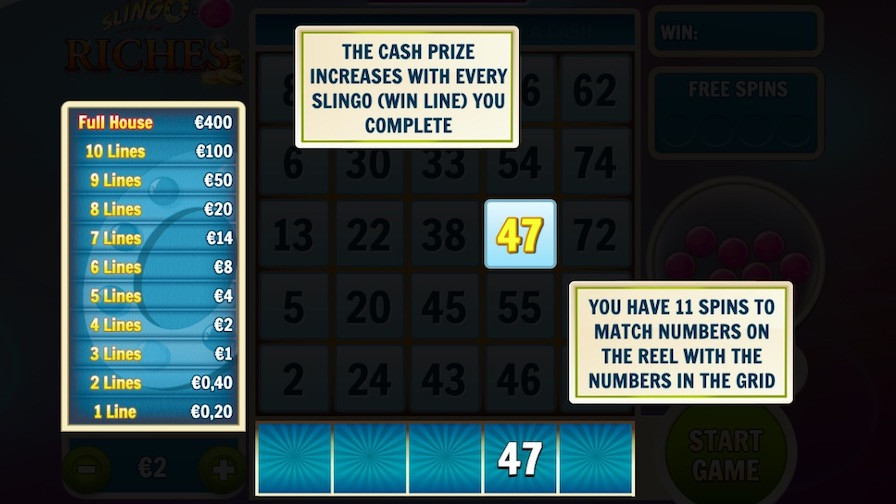 Slingo Riches Feature Symbol - galabingo