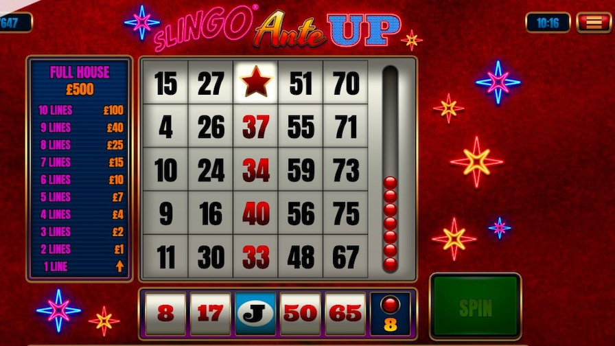 Slingo Ante Up Slot En - galabingo