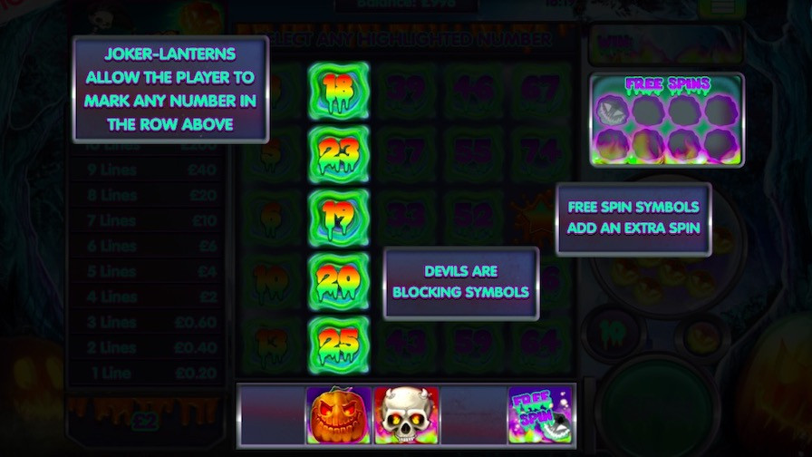 Slingo X Scream Feature Symbols - galabingo