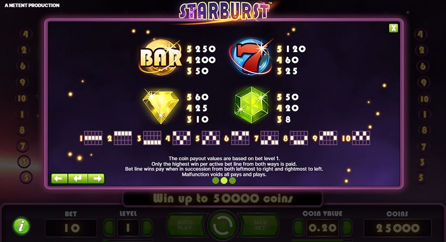 Starburst Symbols - galabingo