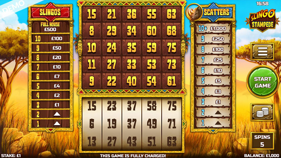 Slingo Stampede - galabingo