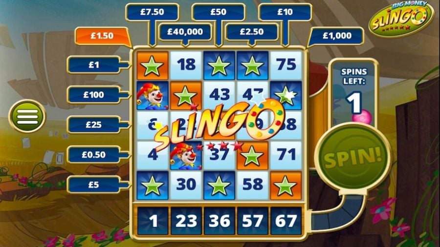 Slingo Big Money Bonus - galabingo