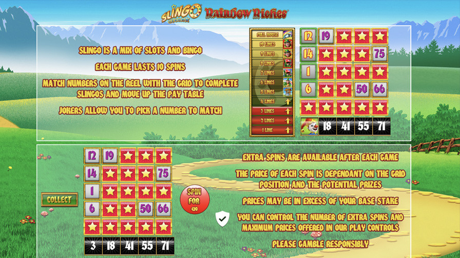 Slingo Rainbow Riches Symbols Eng - galabingo