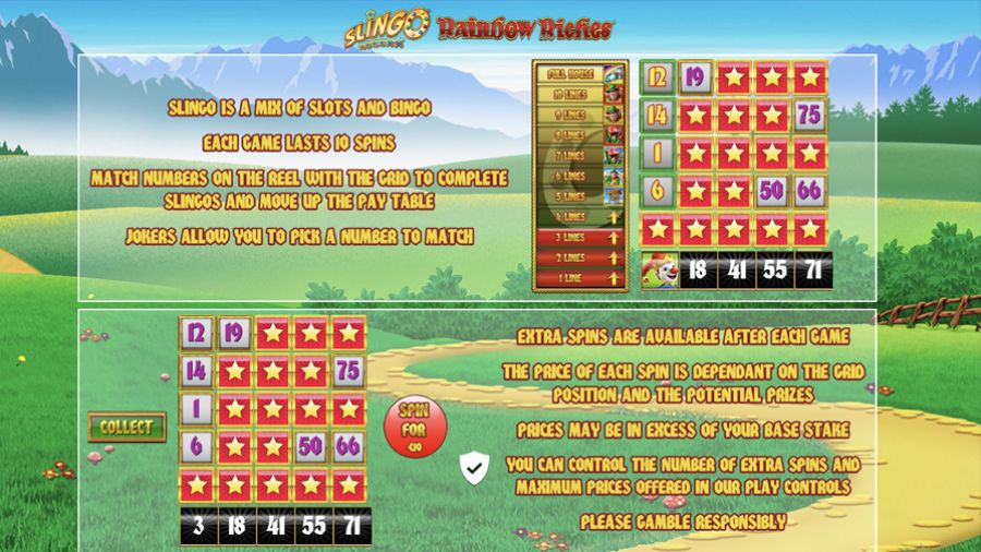 Slingo Rainbow Riches Symbols Eng - galabingo