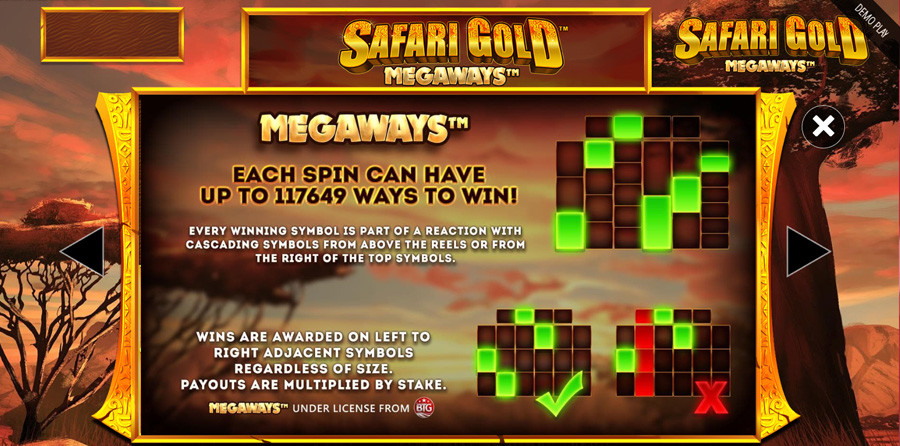 Safari Gold Megaways Symbols - galabingo