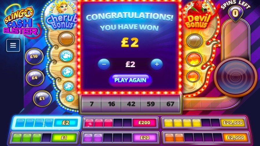 Slingo Cash Buster Bonus 2 - galabingo