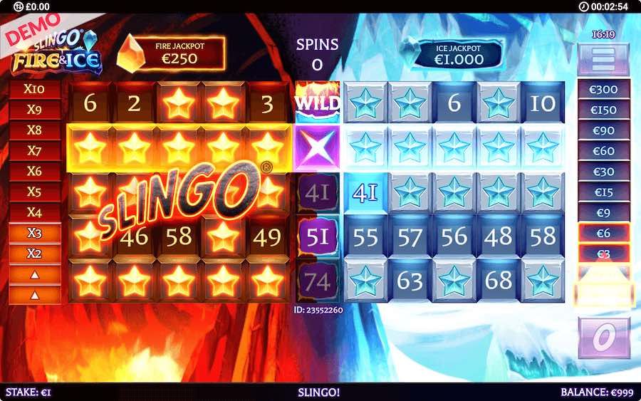 Slingo Fire And Ice Gameplay And Modifiers - galabingo