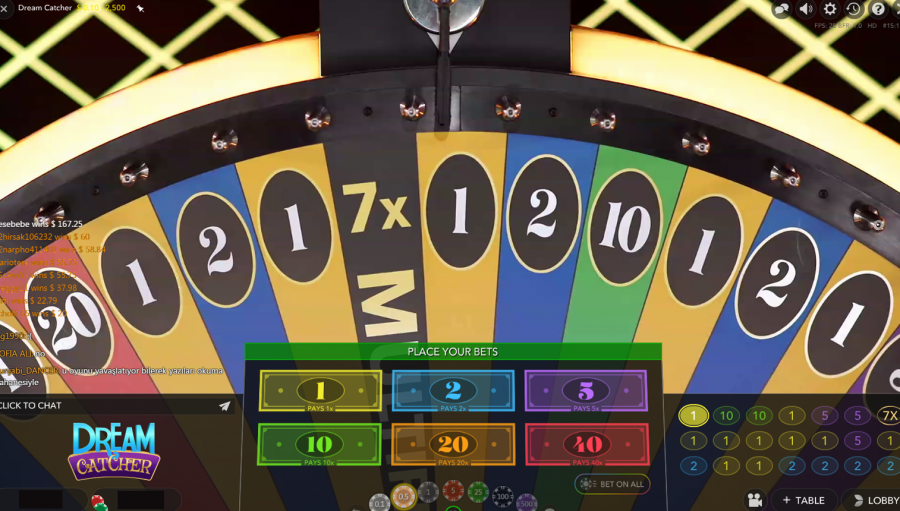 Dream Catcher Live Big Wheel - galabingo