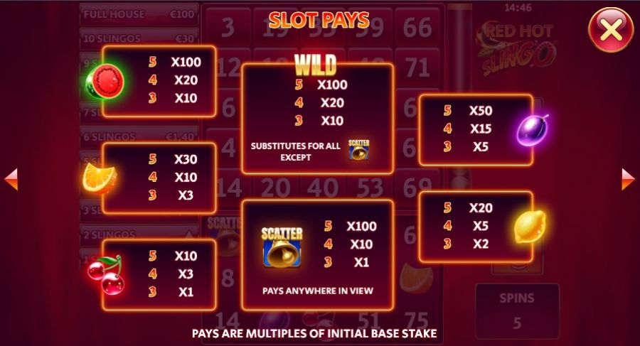 Slingo Red Hot 2 - galabingo