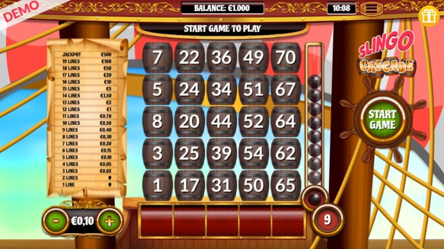 Slingo Cascade Slot En - galabingo